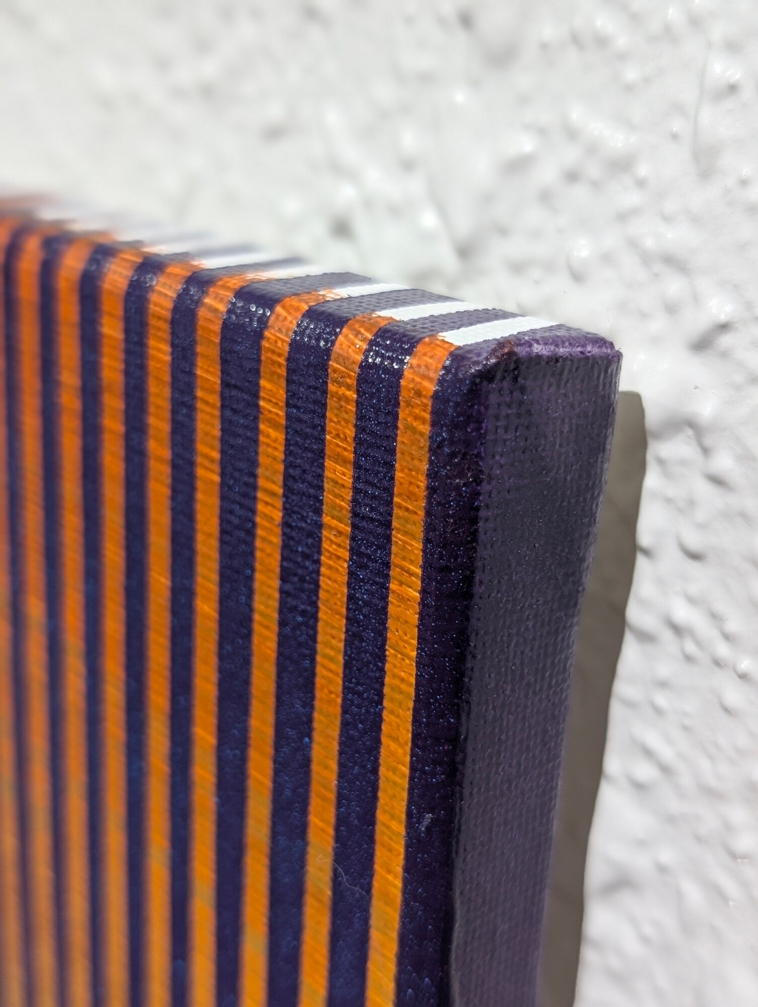 Orange painted edge detail of Frequencies No. 1
